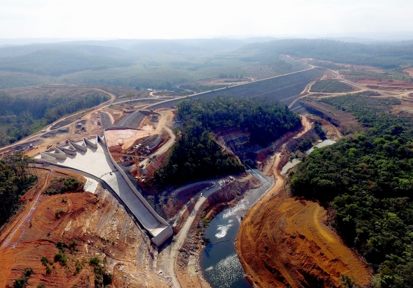 SK건설이 시공 중인 라오스의 세피안-세남노이댐(사진=SK건설)
