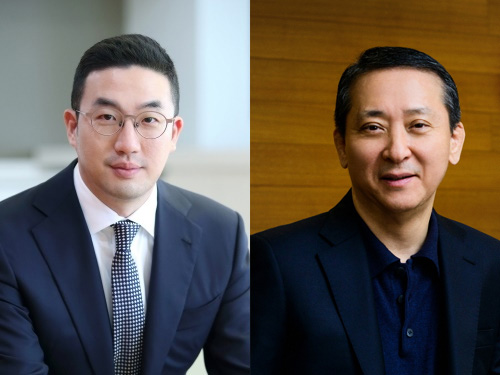 구광모 LG그룹 회장(왼쪽)과 권영수 ㈜LG 부회장. (사진=LG)