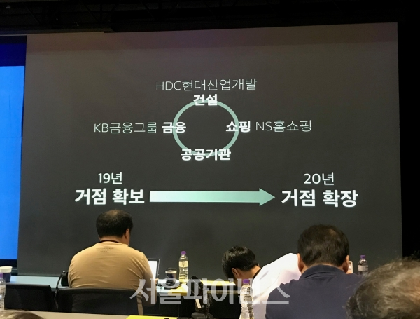 NHN은 3일 판교 플레이뮤지엄 사옥에서 김동훈 클라우드사업그룹 이사와 백창열 워크플레이스개발센터장이 참석한 가운데 기자간담회를 열고 통합 협업 플랫폼 ‘토스트 워크플레이스’를 선보였다. (사진=오세정 기자)