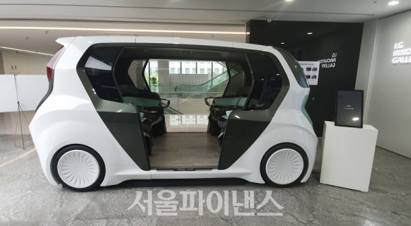 LG전자 자율주행 캐빈 솔루션 콘셉트 카. (사진=이호정 기자)
