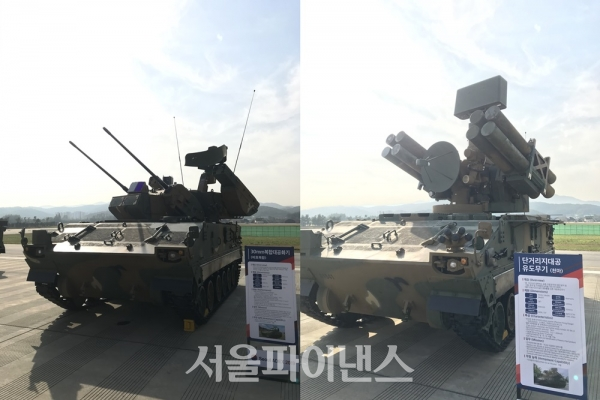 비호복합(왼쪽)과 천마.(사진=윤은식 기자)