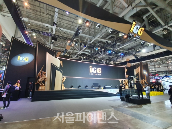 지스타 2019 'IGG' 부스. (사진=이호정 기자)