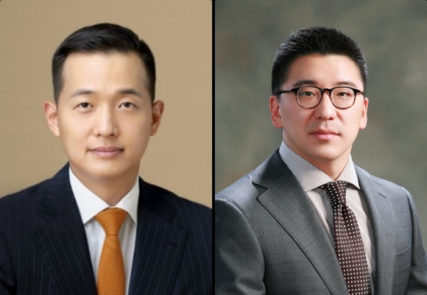 김동관 한화큐셀앤드첨단소재 부사장(왼쪽)과 구본혁 예스코 홀딩스 대표이사 CEO(부사장).(사진=각 사)