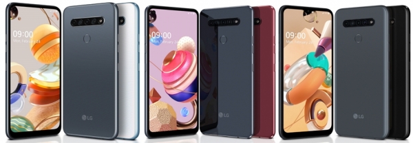 (왼쪽부터)LG전자 K61, K51S, K41S (사진=LG전자)