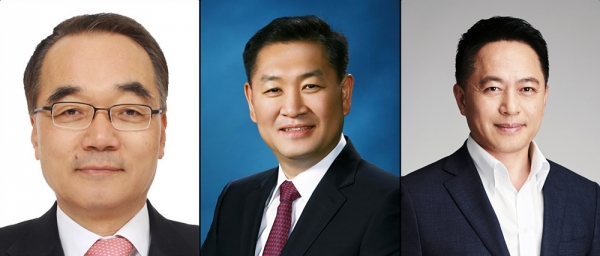 (왼쪽부터) 박재완 신임 이사회 의장. 한종희 영상디스플레이사업부장 사장, 최윤호 경영지원실장 사장.(사진=삼성전자)