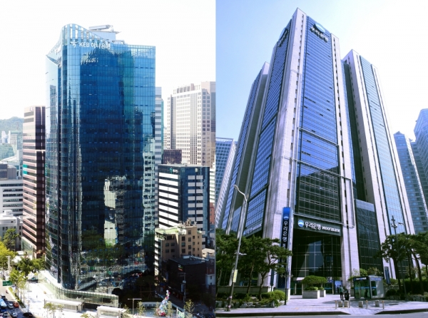 하나은행(왼쪽)과 우리은행 (사진=각사)