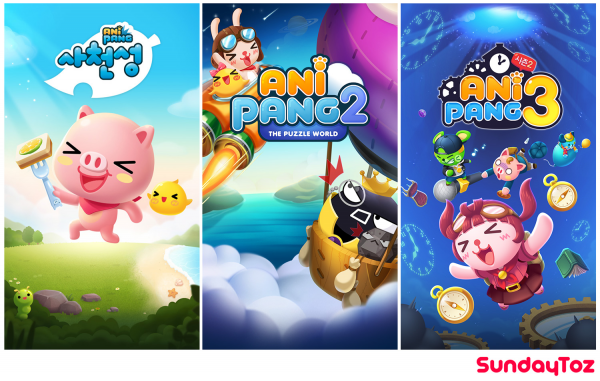 봄 맞이 이벤트 진행하는 선데이토즈 인기 게임 3종. (왼쪽부터)'애니팡 사천성', '애니팡2', '애니팡3' (사진=선데이토즈)