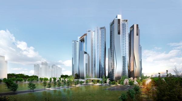 호반건설의 '신반포 호반써밋' 조감도. (자료=호반건설)<br>