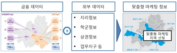 빅데이터 분석 서비스 예시 (자료=금융위원회)