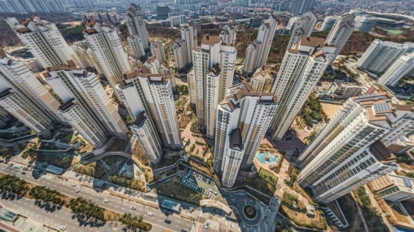 경기 수원시 영통구 이의동 '광교 자연앤힐스테이트' 전경. (사진= 네이버 항공뷰)