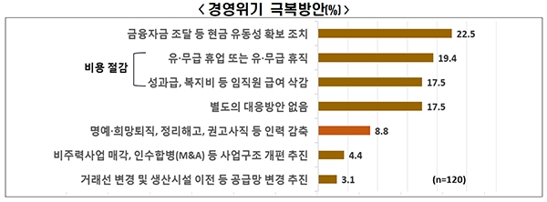 대기업 120곳 설문…경영 위기 극복방안 (그래프=한국경제연구원)