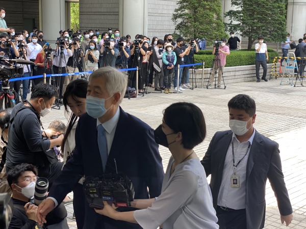 경영권 불법 승계 의혹을 받는 고 있다. (사진=오세정 기자)