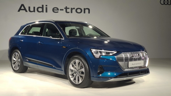 아우디 최초의 풀사이즈 순수 전기 준대형 SUV(스포츠유틸리티차)  e-트론(e-tron) 55 콰트로 (사진= 권진욱 기자)