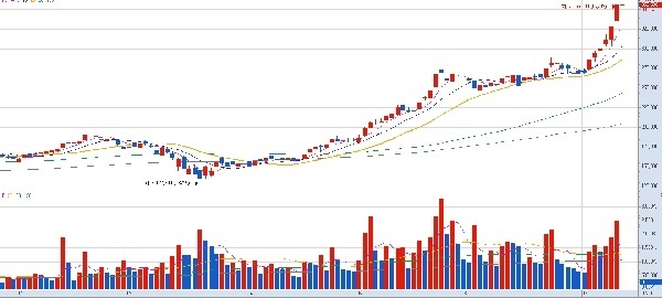 카카오 일봉 차트.(사진=키움 HTS)