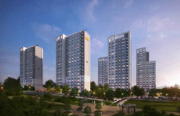 경기 김포시 통진읍 'e편한세상 김포 어반베뉴' 석경투시도. (사진= 대림산업)