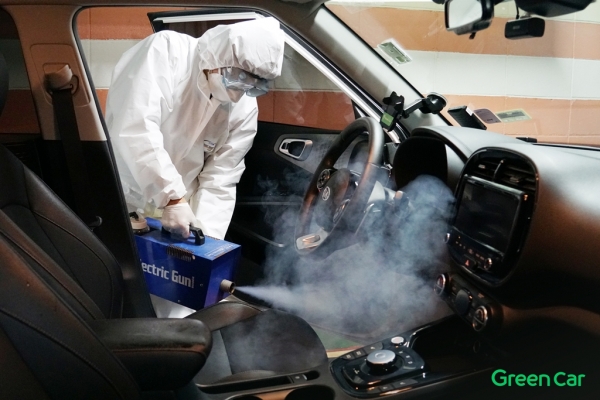 코로나19가 확산함에 따라 그린카는 수도권 지역의 세차·방역을 강화했다고 20일 밝혔다. (사진=그린카)