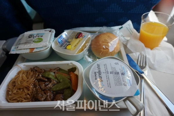 대한항공 기내식. (사진=독자제공)