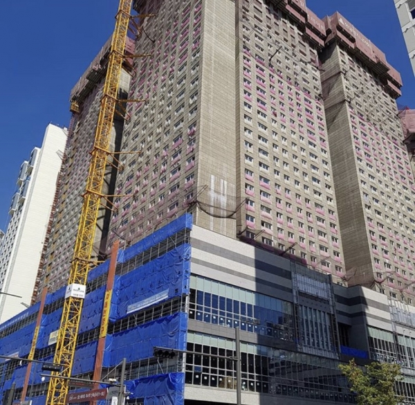 하남시 미사지구 오피스텔 건설현장. (사진=상가정보연구소)