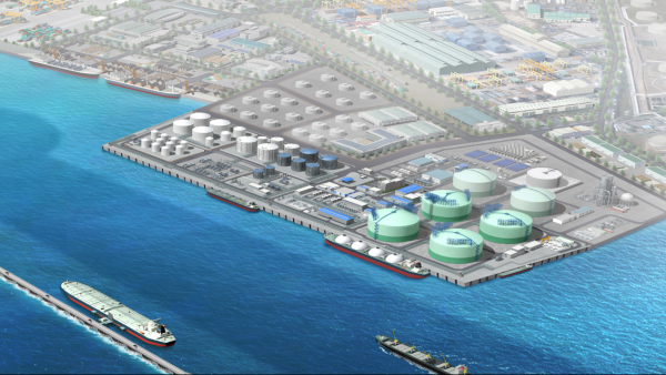 울산 북항 에너지 터미널 조감도.(사진=대우건설)