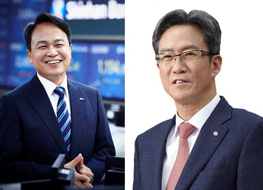 진옥동 신한은행장(왼쪽)과 이동빈 Sh수협은행장 (사진=각 사)