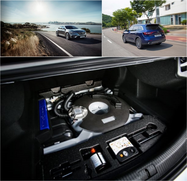 THE NEW SM6_LPe, QM6 LPe(위쪽)과 도넛탱크 (사진= 르노삼성차)