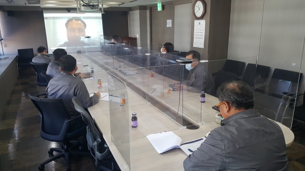 반도건설과 협력사 간 '상생협력·공존공생을 위한 화상 협력사 간담회' 사진. (사진= 반도건설)