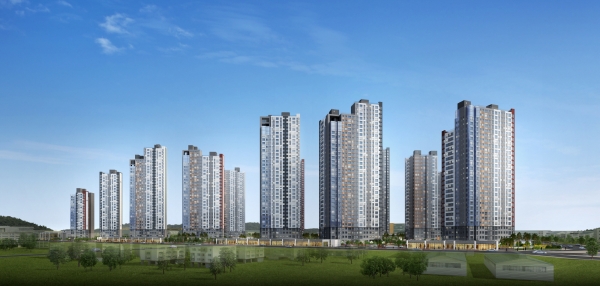 부산 사하구 장림1동 '두산위브더제니스 센트럴 사하' 투시도. (사진= 두산건설)