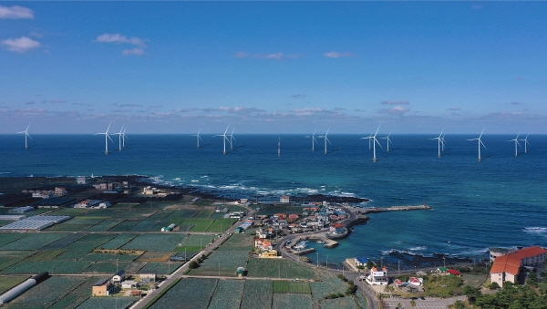 제주한림해상풍력사업 현장 조감도. (사진=한국전력기술)