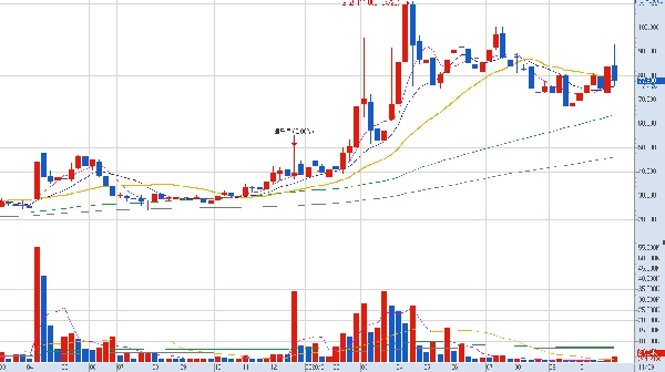 한진칼 주봉. (사진=키움증권 HTS)