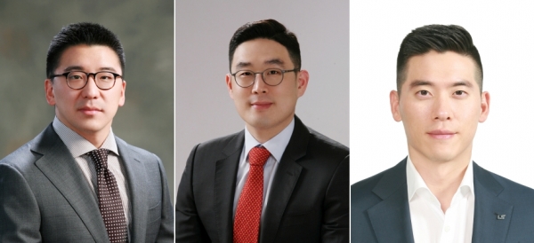 (왼쪽부터) 구본혁 예스코홀딩스 CEO, 구본규 LS엠트론 CEO, 구동휘 E1 COO (사진=LS그룹)