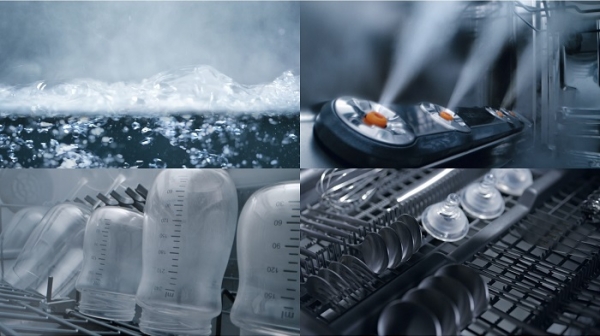 LG 디오스 식기세척기 스팀이 젖병, 주방도구 등에 있을 수 있는 식중독 원인균 3종을 없애준다는 시험결과가 나왔다. LG 디오스 식기세척기 스팀의 광고 사진 (사진=LG전자)