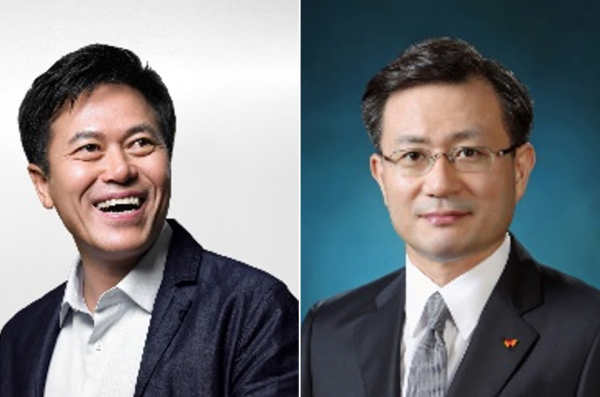 박정호 SK하이닉스 부회장(왼쪽)과 유정준 SK E&S 부회장 (사진=SK그룹)