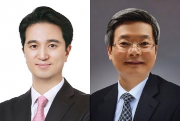 추형욱 SK E&S 사장(왼쪽)과 염용섭 SK경영경제연구소 사장 (사진=SK그룹)