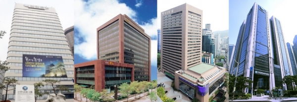 (왼쪽부터) 신한·KB·하나·우리금융지주 사옥 전경 (사진=각 사)