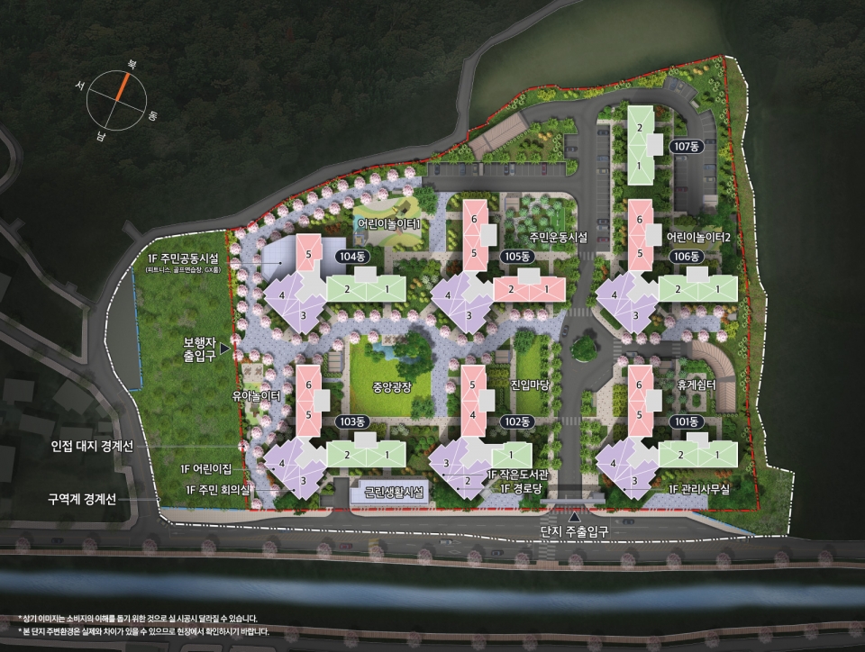 e편한세상 금산 프라임포레 단지 배치도. (사진= 대림건설)