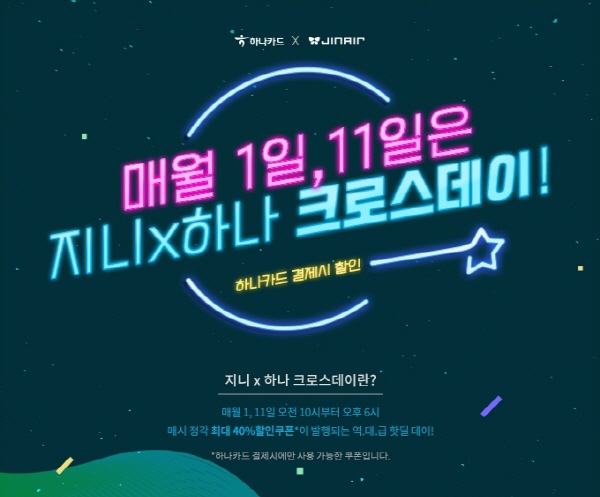 진에어X하나 크로스데이 홍보 포스터. (사진=진에어)