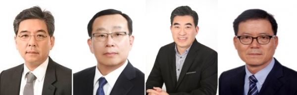 (왼쪽부터) 장재훈 현대자동차 대표이사 사장, 조성환 현대모비스 대표이사 사장, 신재오 현대자동차 사장, 이규모 현대·기아차 제품통합당당 부사장 (사진=현대차그룹)