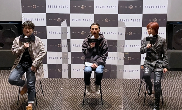 (왼쪽부터)채효석 액션 디렉터, 정환경 PD, 이성우 PD. (사진=펄어비스)