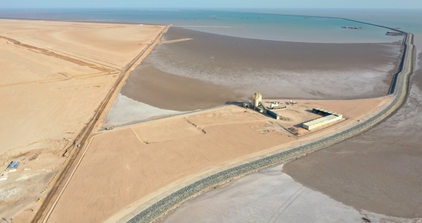 이라크 알포 방파제 전경.(사진=대우건설)