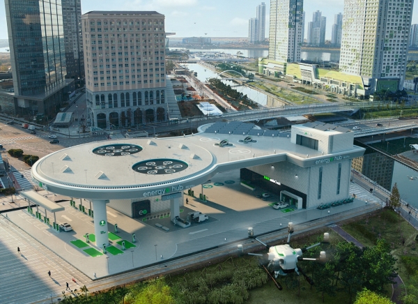 GS칼텍스가 제작한 주유소의 미래 모습 영상 중 일부 (사진=GS칼텍스)