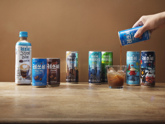 현재 판매되고 있는 '레쓰비' 제품  (사진=롯데칠성음료)
