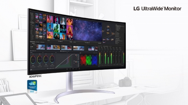 LG전자가 CES 2021에서 프리미엄 모니터 신제품을 공개하며 시장 공력을 가속화 한다. LG 울트라와이드 모니터 이미지. (사진=LG전자)