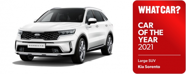기아자동차의 플래그십 쏘렌토가 지난 11일 영국의 2021 왓 카 어워즈에서 '올해의 대형 SUV'로 선정됐다. (사진= 기아자동차)