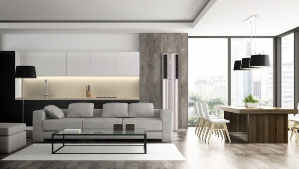 LG전자는 최근 한국표준협회로부터 창원에서 생산하는 냉난방 공조 관련 전 제품에 로하스 인증을 받았다. 사진은 가정용 에어컨인 LG 휘센 에어컨. (사진=LG전자)<br>