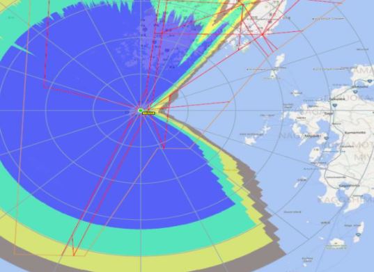 제주남부 항공로레이더시설 레이더 탐지범위. (그래픽=국토부)