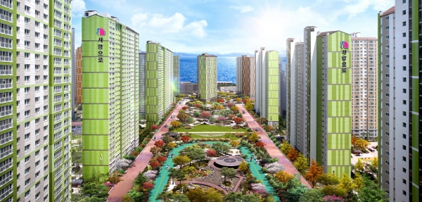 창원시 마산합포구 월영동 '창원월영 마린애시앙' 중앙광장 예시. (사진= 부영주택)