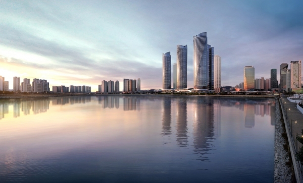 인천 연수구 송도동 '더샵 송도아크베이' 투시도. (사진= 포스코건설)