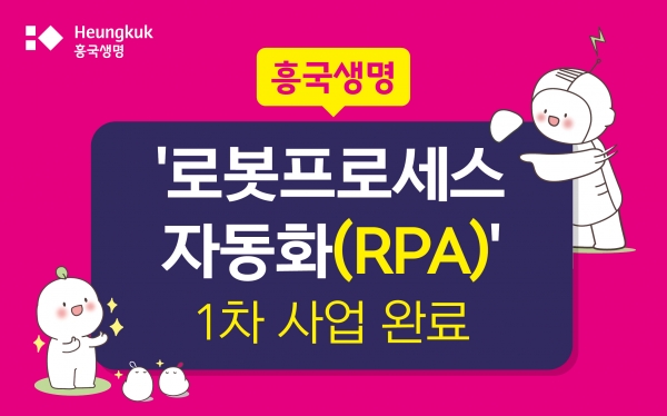 흥국생명은 로봇프로세스 자동화(RPA) 1단계 사업을 완료했다고 16일 밝혔다. 이번 프로젝트는 RPA 전문 기업인 에스아이시티(SICT)가 맡았다. (사진=흥국생명)