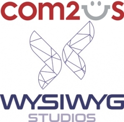 컴투스(위)와 위지윅스튜디오 CI. (사진=컴투스)