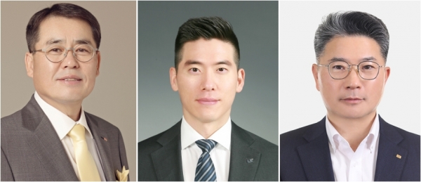(왼쪽부터) 구자용 대표이사 회장, 구동휘 대표이사 전무, 천정식 대표이사 상무 (사진=E1)